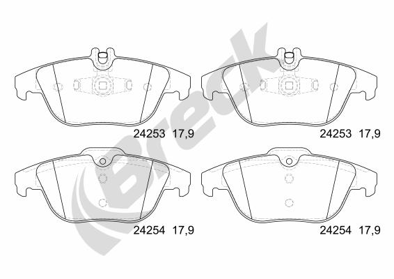 Set placute frana,frana disc 24253 00 702 00 BRECK